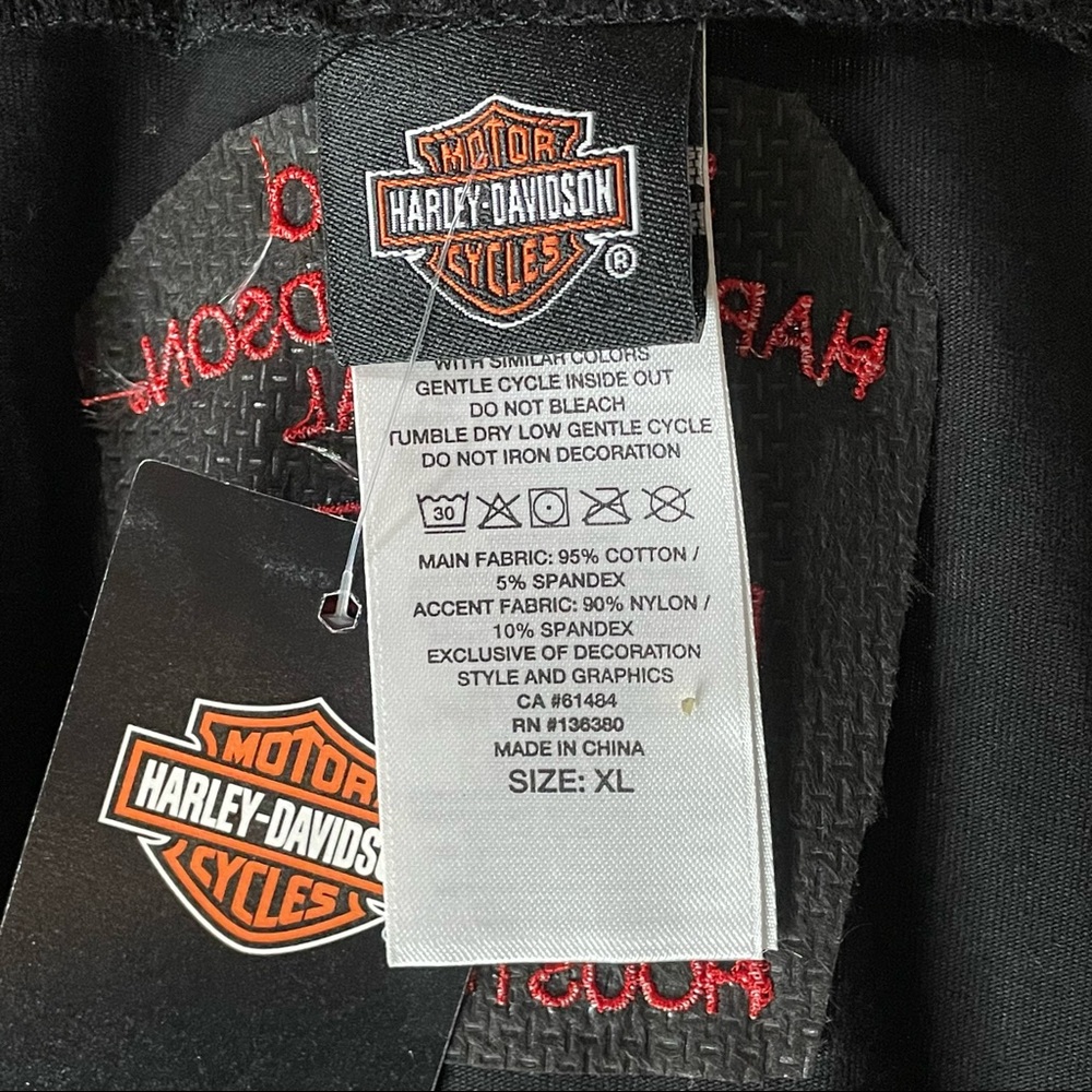 Black Lace Harley-Davidson Long Sleeve Ladies Shirt - Picture 8 of 8